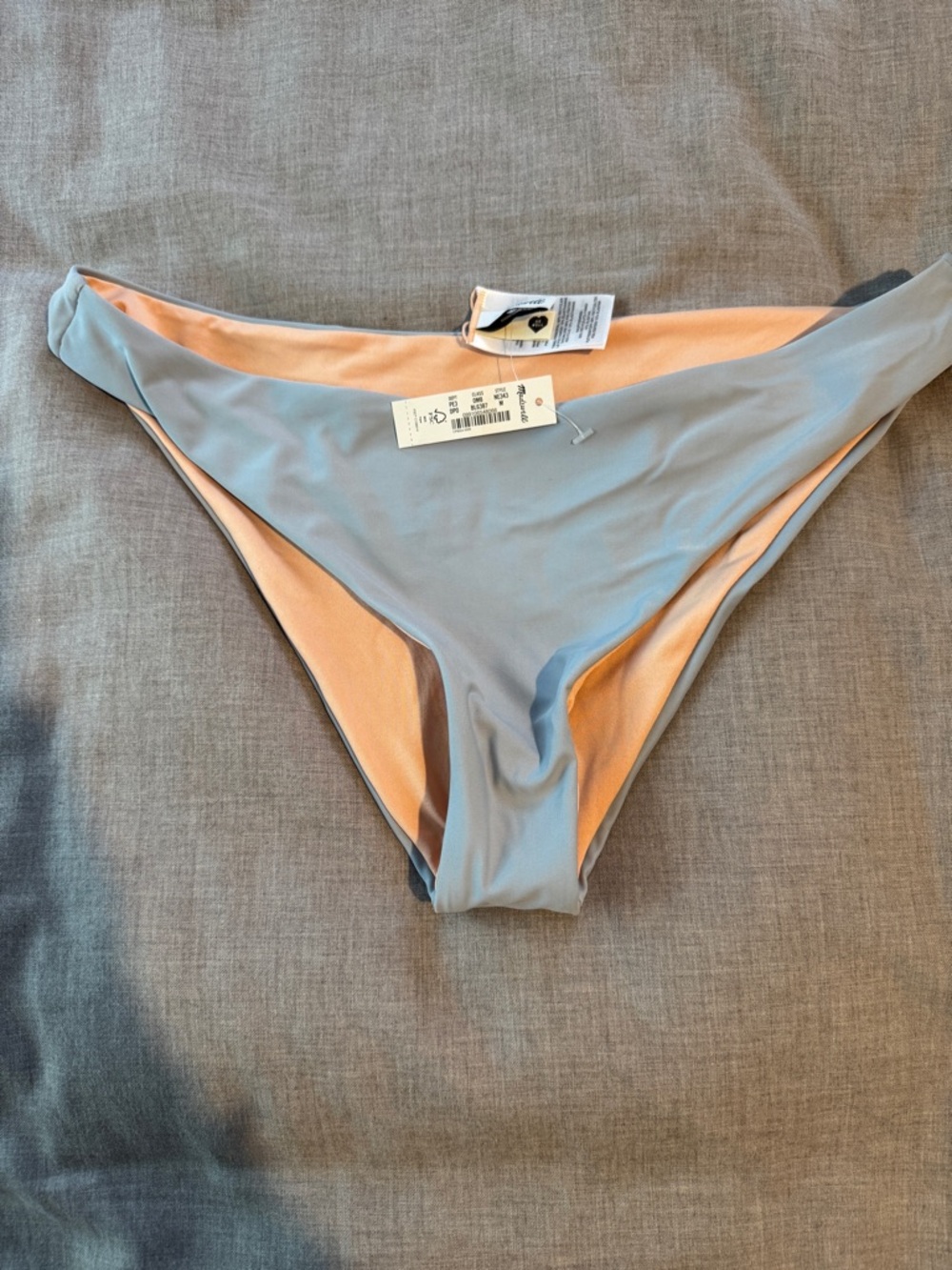 NWT Madewell second wave classic cheeky bikini bottom— Light Blue size M